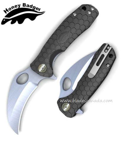 Honey Badger large Claw Flipper Folding Knife, FRN Black, HB1101